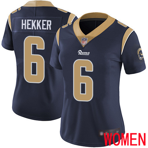 Los Angeles Rams Limited Navy Blue Women Johnny Hekker Home Jersey NFL Football #6 Vapor Untouchable